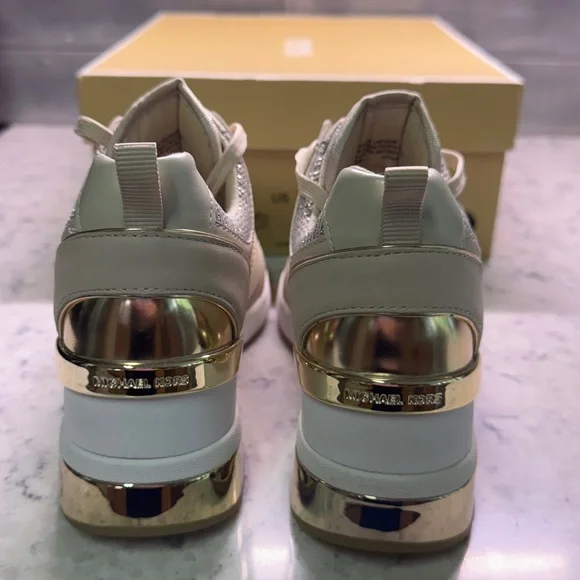 Michael Kors Women's Extreme Georgie Trainer Sneakers Glitter SZ 5 Sale 🔥🔥🔥 - Picture 4 of 11